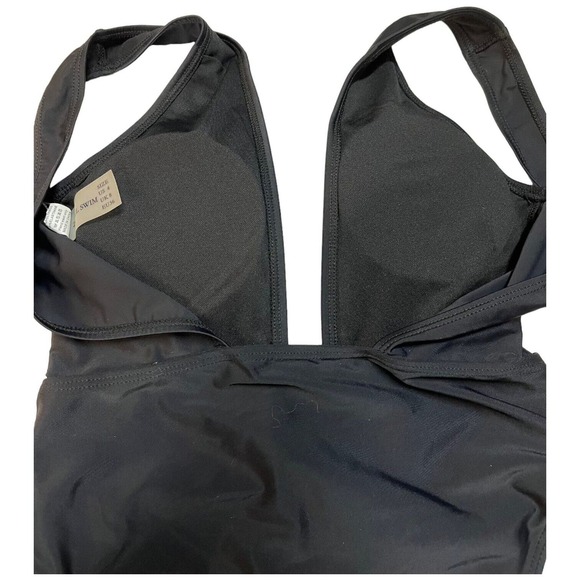New Zaful Swimsuit Womens S High Cut Plunge Neck One Piece Sexy Black S - Picture 10 of 16